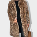 ANINA  | Ekskluzivna duga mekana jakna s leopard uzorkom