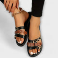 VINKA  |Vintage sandale s leopard uzorkom